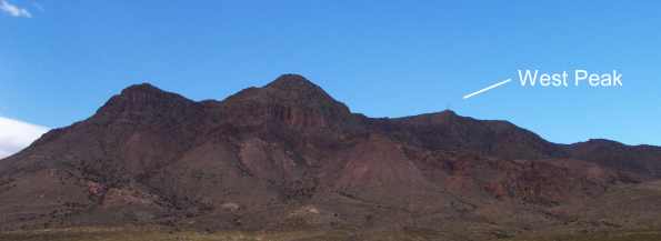 M Mountain seen from north of Socorro