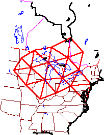 Eastern Living Land map using KJ coordinates