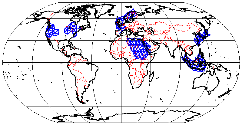 The realms based on IU coordinates